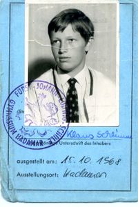 09 Klaus (14 Jahre alt) aus dem Sch&uuml;lerausweis der F&uuml;rst-Johann-Ludwig-Schule Hadamar